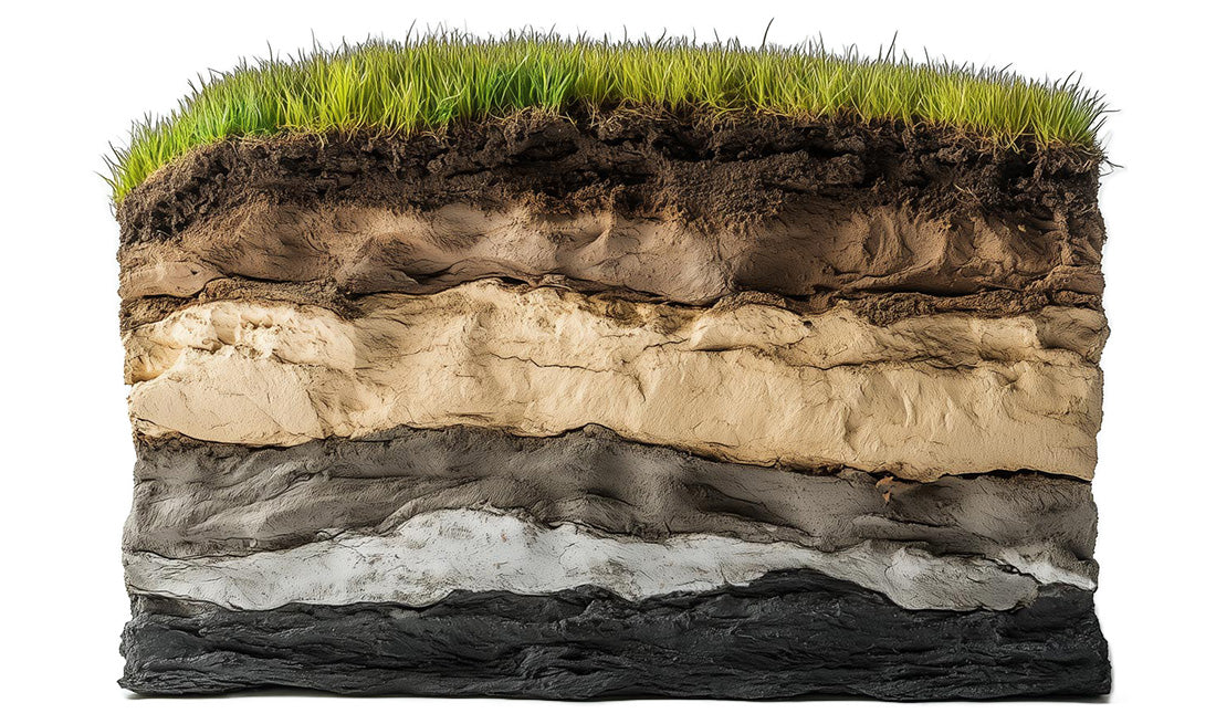 Layers of mineral-rich soil