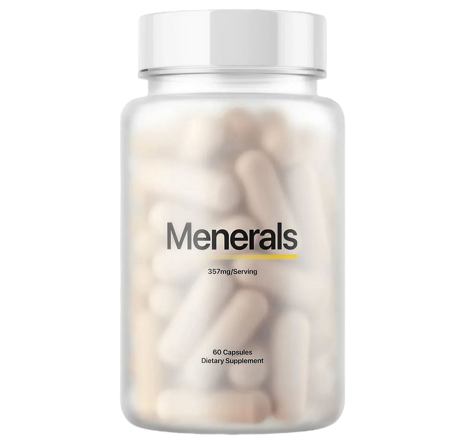 Menerals mineral supplement bottle